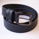 Blue leather belt with black buckle 110