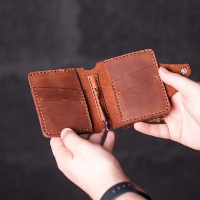 Wallet with money-clip Slim, cognac without coin box