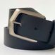 Black leather belt with gun steel buckle 110