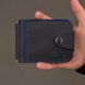 Leather money clip Blix dark blue