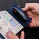 Кожаный зажим для купюр Prime на магнитных кнопках темно-синий