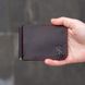 Leather money clip Prime on magnetic buttons black with red thread