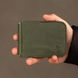 Leather money clip Prime on magnetic buttons green