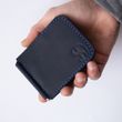 Leather money clip Prime dark blue