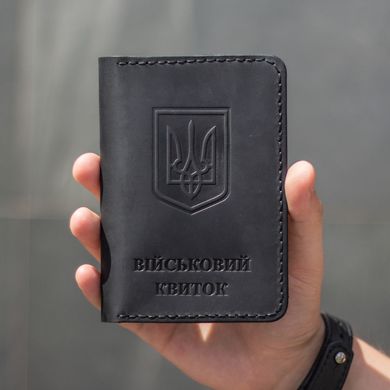 Military ID card cover with card slots card black