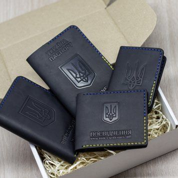 Набір обкладинок на УБД, військовий квиток, паспорт та водійських прав "Palianytsia"