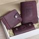 Set: money-clip Blix, passport and key holder marsala