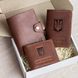 Set: wallet Freedom, UBD and military card cognac