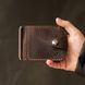 Leather money clip Blix brown