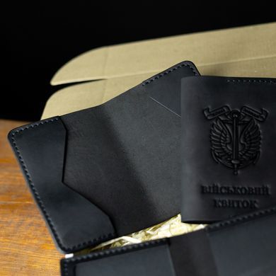 Набір обкладинок на УБД, військовий квиток та паспорт Морська піхота чорний