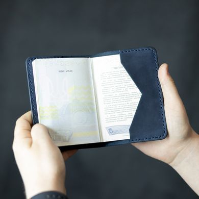 Обкладинка на паспорт темно-синя