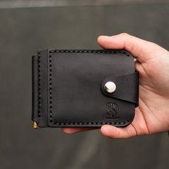 Leather money clip Blix black