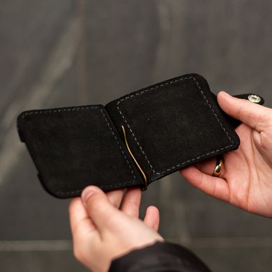 Leather money clip Blix black