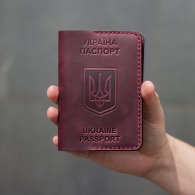 Passport cover marsala