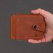 Leather money clip Blix cognac